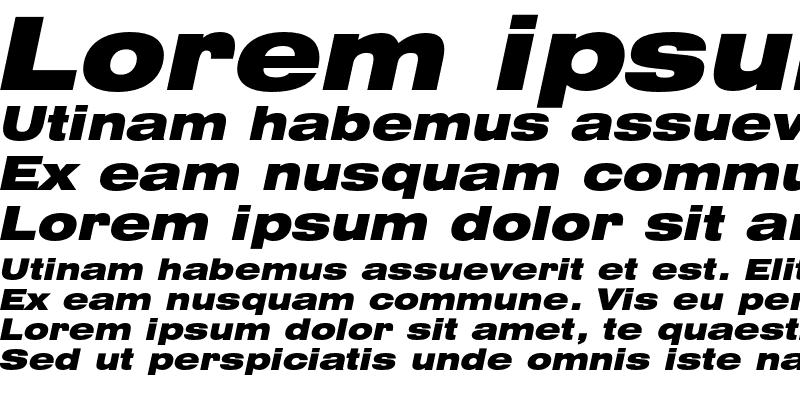Sample of HeliosExtBlack Italic