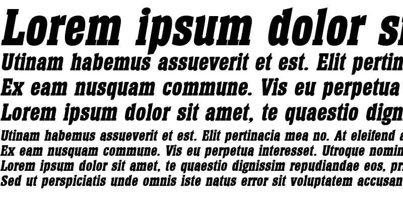 Sample of HeliumLH Bold Italic
