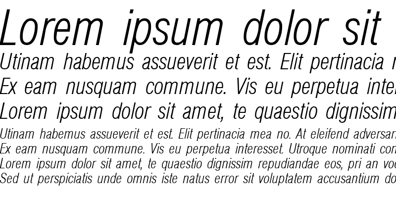 Sample of HelmetCondensed Italic