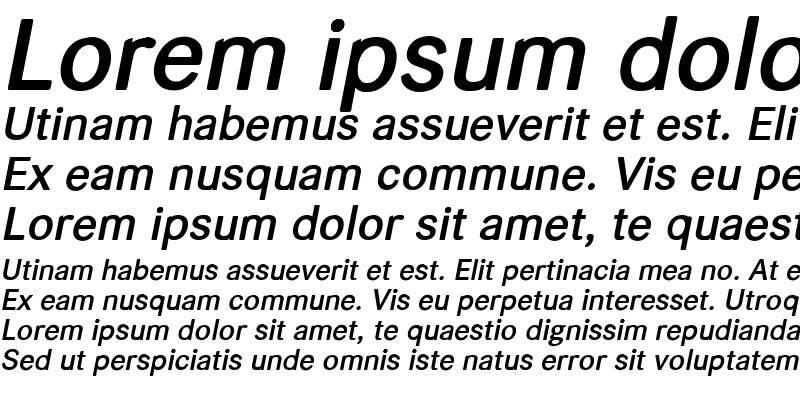 Sample of helvari Medium Italic