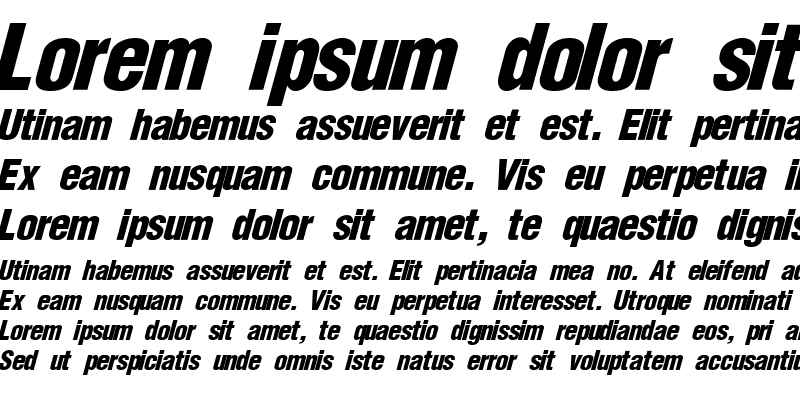 Sample of Helvet BCI Italic