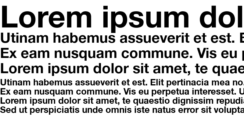 Sample of Helvetica 55 Roman Bold