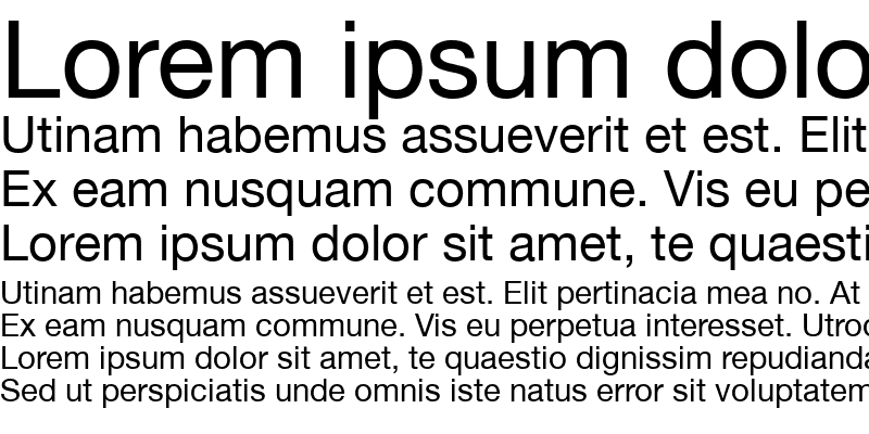 Sample of Helvetica 55 Roman