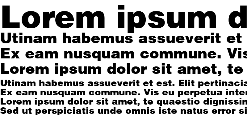 Sample of Helvetica-Black