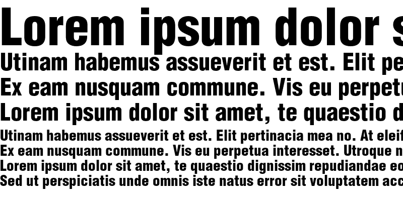 Sample of Helvetica Black Condensed