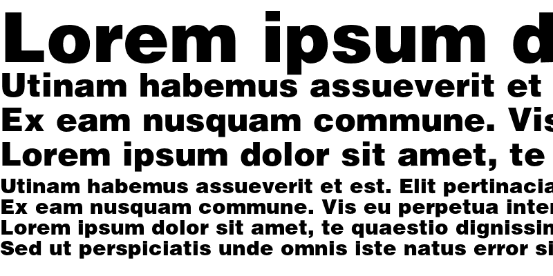 Sample of Helvetica Black Regular