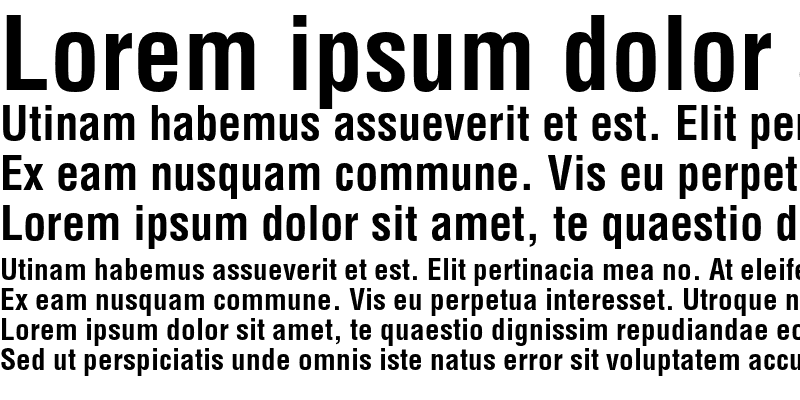 Sample of Helvetica Bold Condensed
