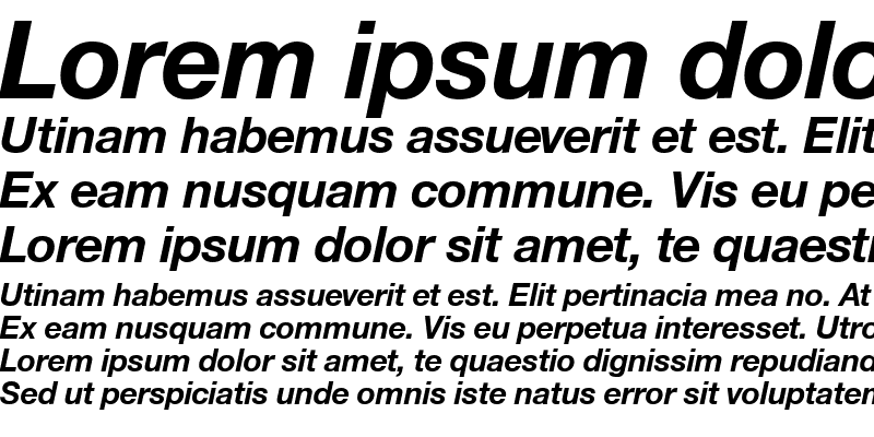Sample of Helvetica-BoldItalic