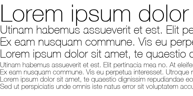 Sample of Helvetica CE 35 Thin