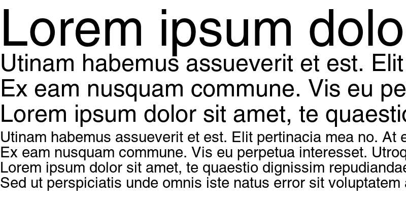 Sample of Helvetica CE Medium