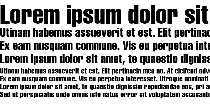 Sample of Helvetica-Compressed Roman