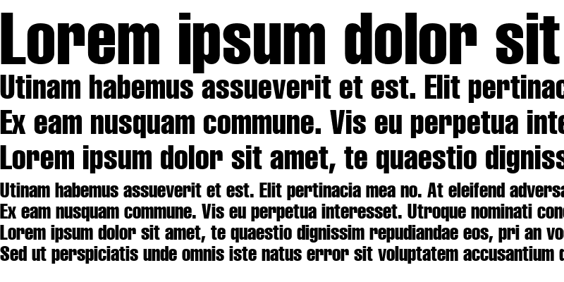 Sample of Helvetica Compressed