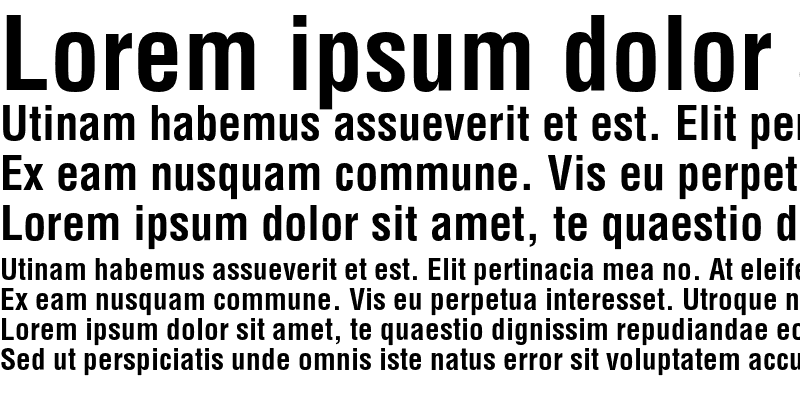 Sample of Helvetica Condensed Bold