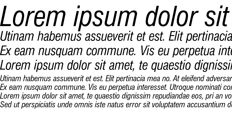 Sample of Helvetica Condensed BQ