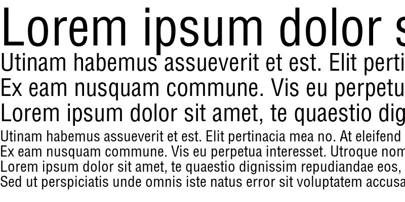 Sample of Helvetica Condensed Medium