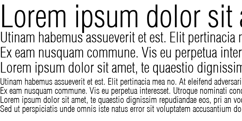 Sample of Helvetica-CondensedLight Light