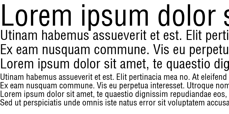 Sample of Helvetica-CondensedMedium