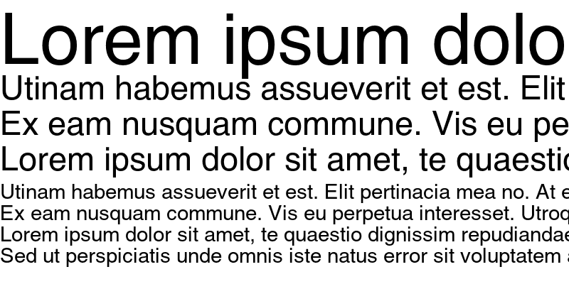 Sample of Helvetica Cyrillic Upright