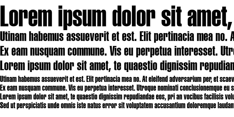 Sample of Helvetica-ExtraCompressed Roman