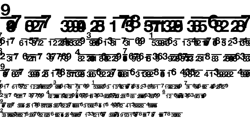 Sample of Helvetica Fractions Bold