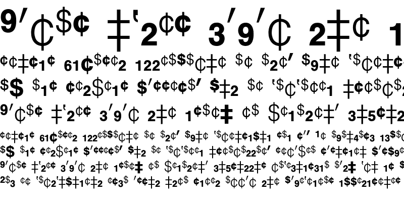 Sample of Helvetica Fractions BQ