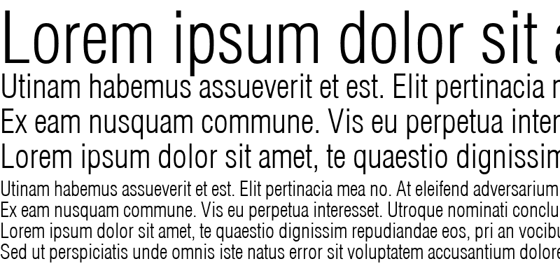 Sample of Helvetica LT CondensedLight Regular