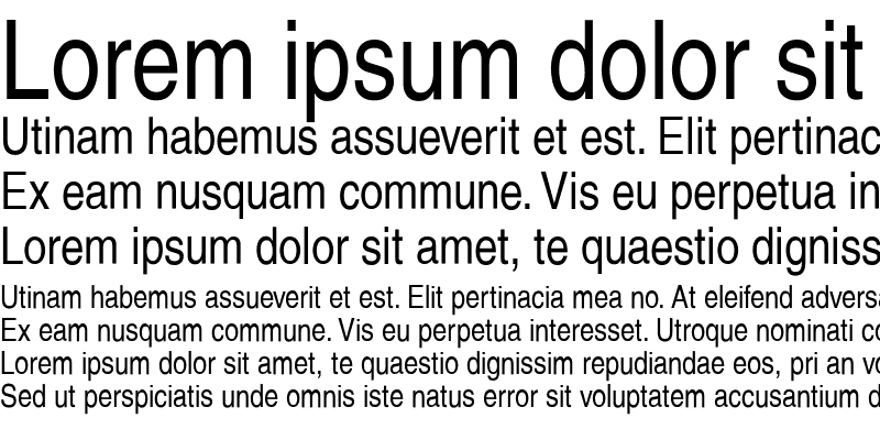 Sample of Helvetica LT Narrow