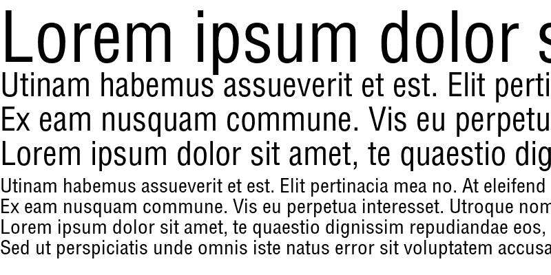 Sample of Helvetica LT Std Condensed