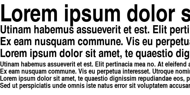 Sample of Helvetica Narrow CE Bold