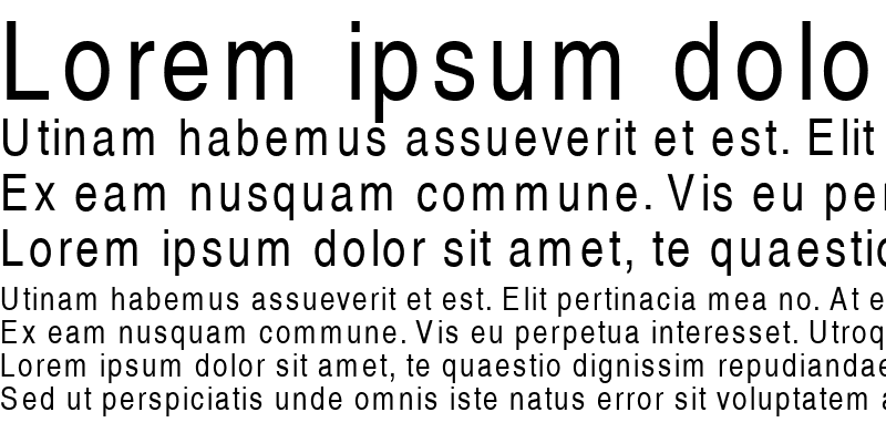 Sample of Helvetica-Narrow Normal