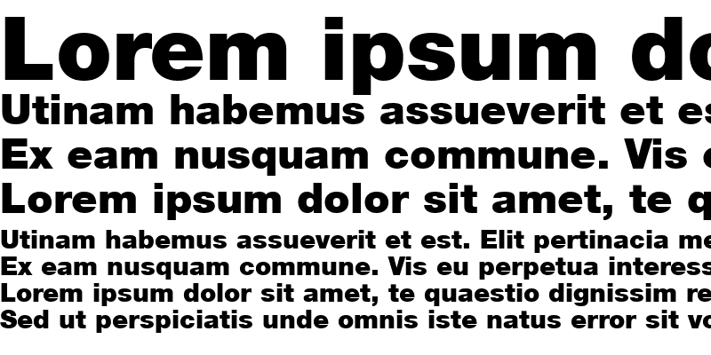 Sample of Helvetica Neue Black