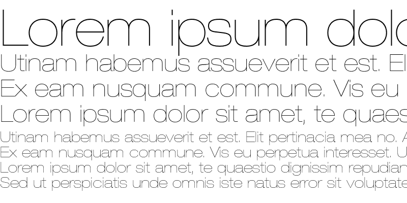 Sample of Helvetica Neue LT Pro 23 Ultra Light Extended