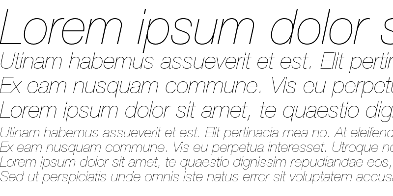 Sample of Helvetica Neue LT Pro 26 Ultra Light Italic