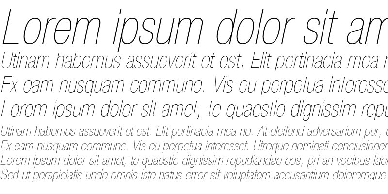 Sample of Helvetica Neue LT Pro 27 Ultra Light Condensed Oblique