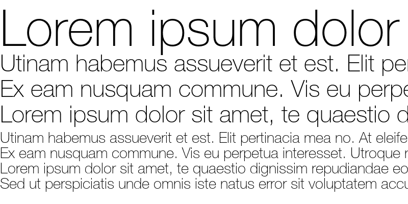 Sample of Helvetica Neue LT Pro 35 Thin