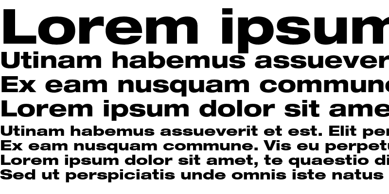 Sample of Helvetica Neue LT Pro 83 Heavy Extended