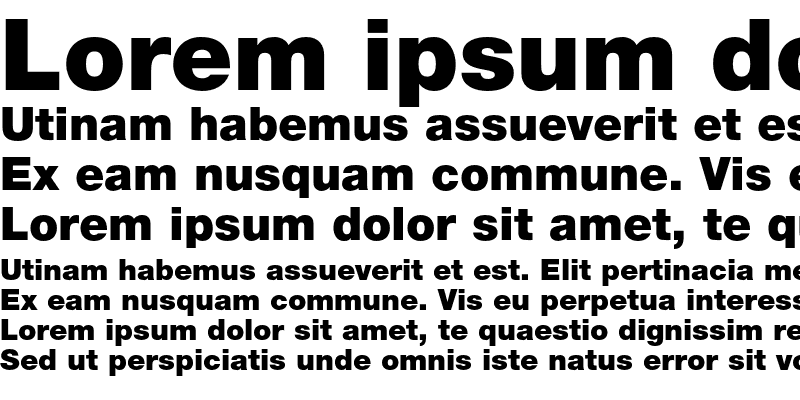 Sample of Helvetica Neue LT Pro 95 Black
