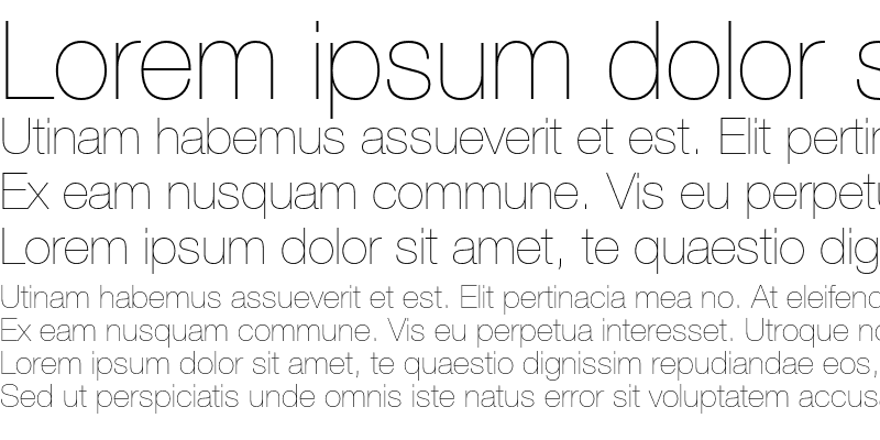 Sample of Helvetica Neue LT Std 25 Ultra Light