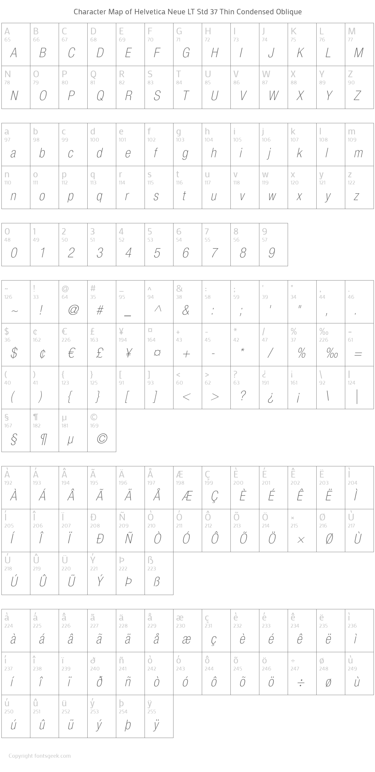 helvetica neue lt std 33 thin extended