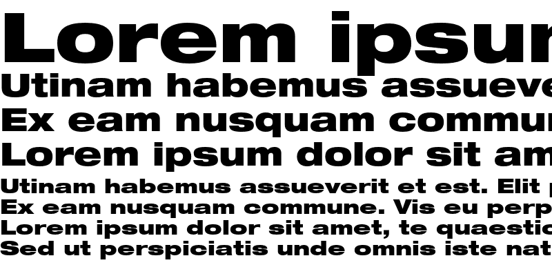 Sample of Helvetica Neue LT Std 93 Black Extended