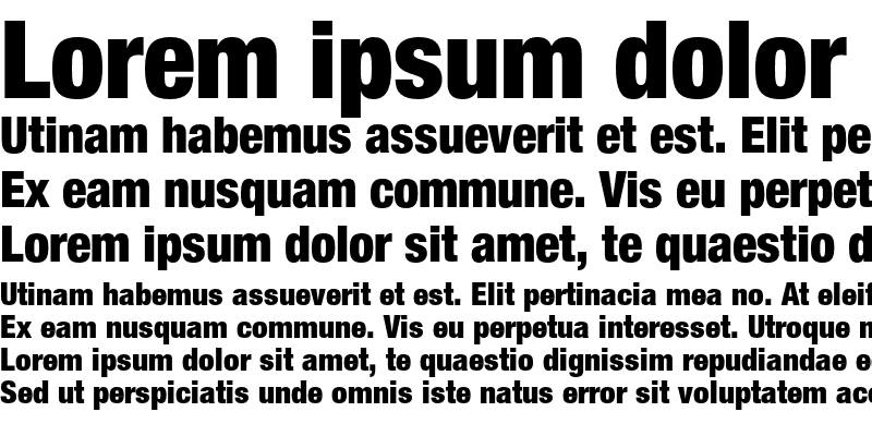 Sample of Helvetica Neue LT Std 97 Black Condensed