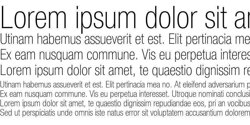 Sample of Helvetica Neue