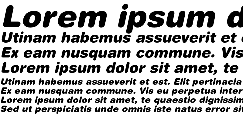 Sample of Helvetica Rounded Black Oblique