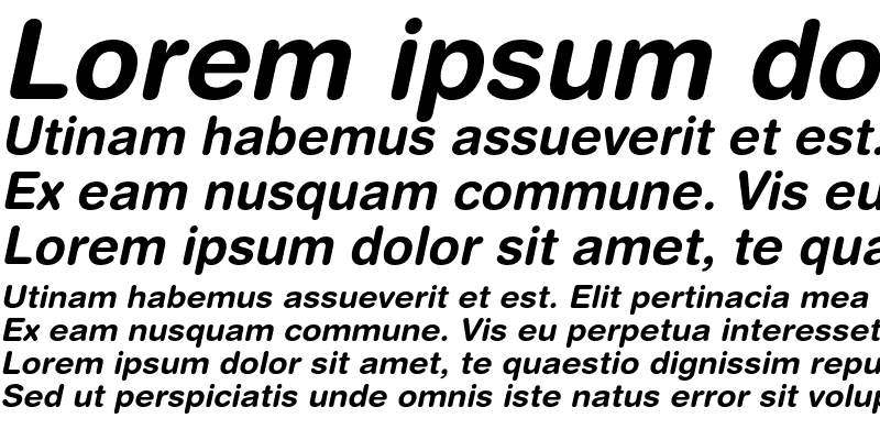 Sample of Helvetica Rounded Bold Oblique