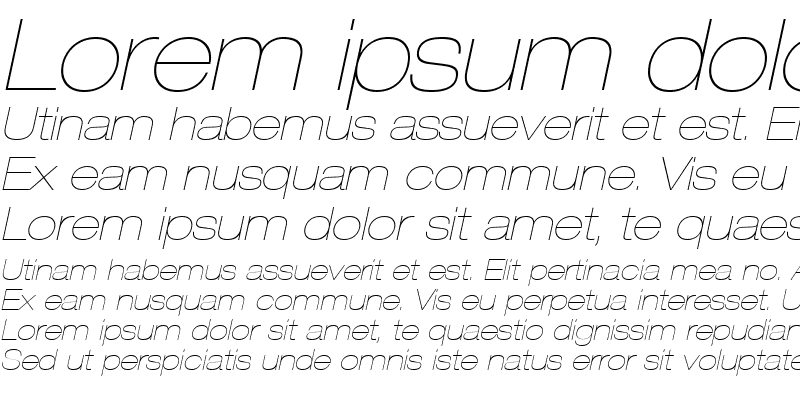 Sample of Helvetica23-ExtendedUltraLight Ultra LightItalic