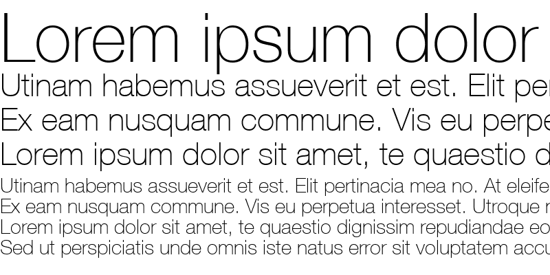 Sample of Helvetica35-Thin