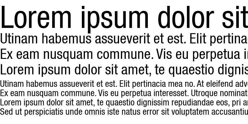 Sample of Helvetica57-Condensed Roman