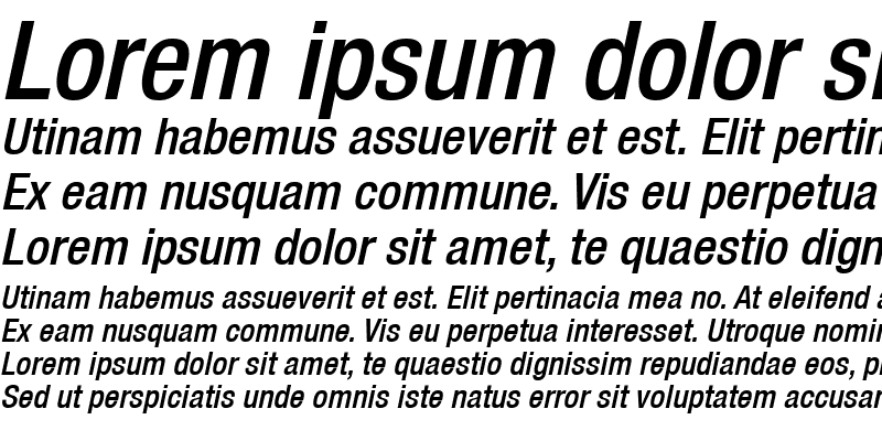 Sample of Helvetica67-CondensedMedium MediumItalic