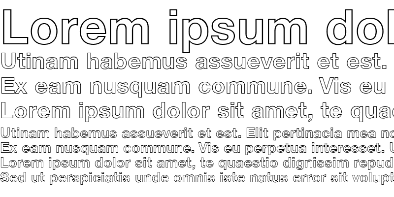 Sample of Helvetica75Outline