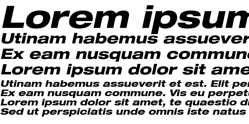 Sample of Helvetica83-ExtendedHeavy